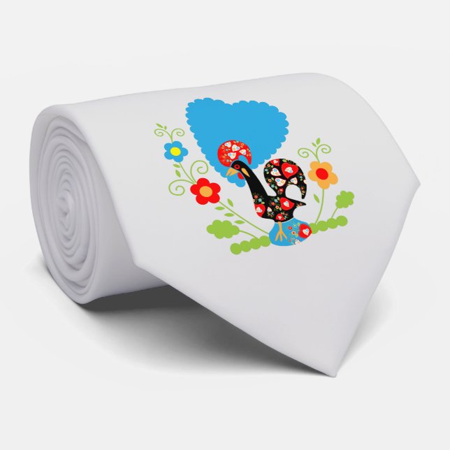 Cravate Le coq portugais (Roulé)