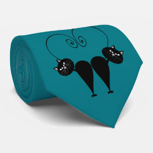 Cravate Le couple de chats amoureux de Valentine