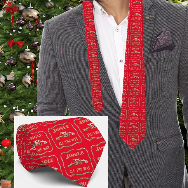 Cravate Le Cowboy Occidental Épouse La Jingle Tout En Roug (Créateur téléchargé)