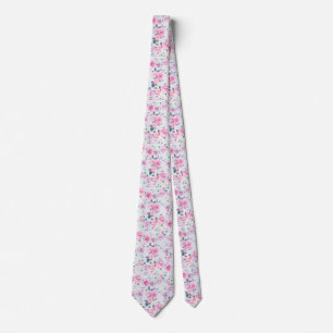 Cravate Le cru rougissent damassé élégante florale de rose