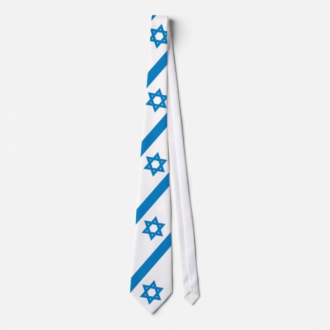 Cravate Le drapeau d'Israël (Devant)