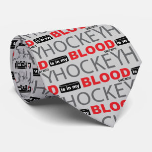 Cravate Le hockey est dans mon sang