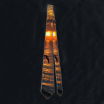 Cravate Le magnifique coucher de soleil de Cancun<br><div class="desc">Beau coucher de soleil à Cancun avec palmiers tropicaux photo du paysage</div>