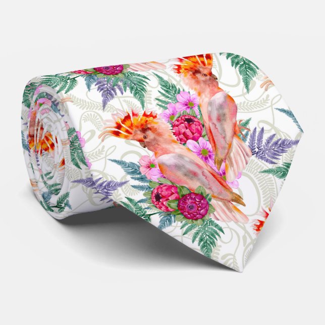 Cravate Le major australien Mitchell Cockatoo (Roulé)