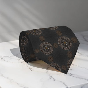 Cravate Le motif du kaki crocodylus porosus mandala