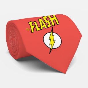 Cravate Le nom The Flash et le logo de l'éclair