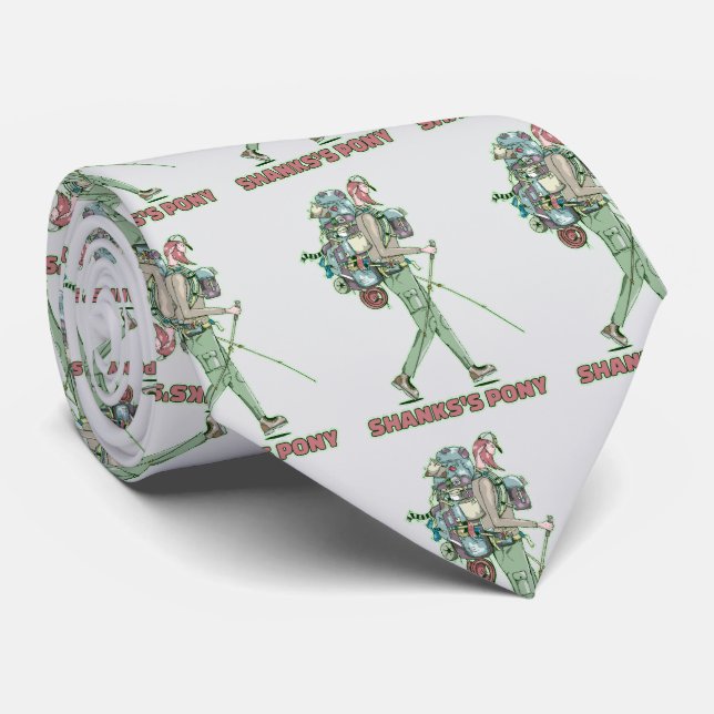 Cravate Le poney de Shanks randonneur drôle marche (Roulé)