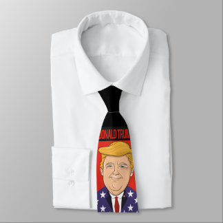Cravate Le président Donald Trump. Drapeau américain.