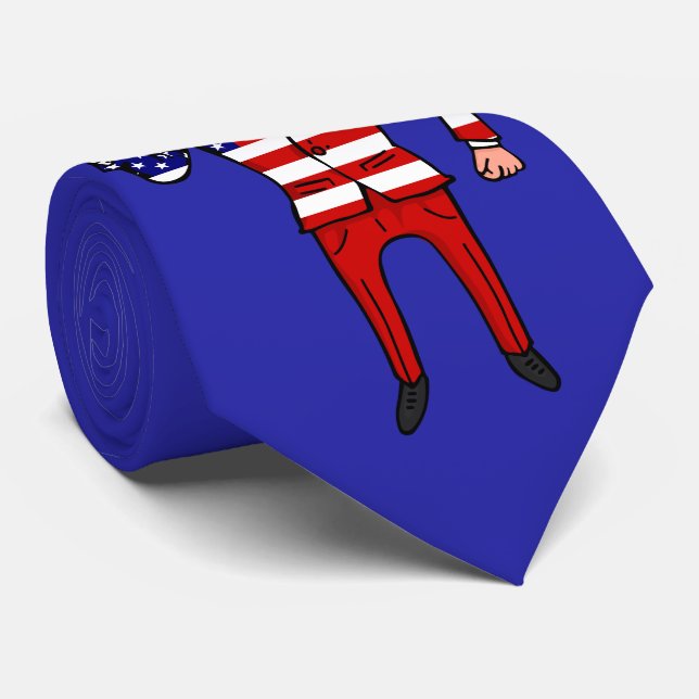 Cravate Le président patriotique Donald Trump Drôle Drôle  (Roulé)