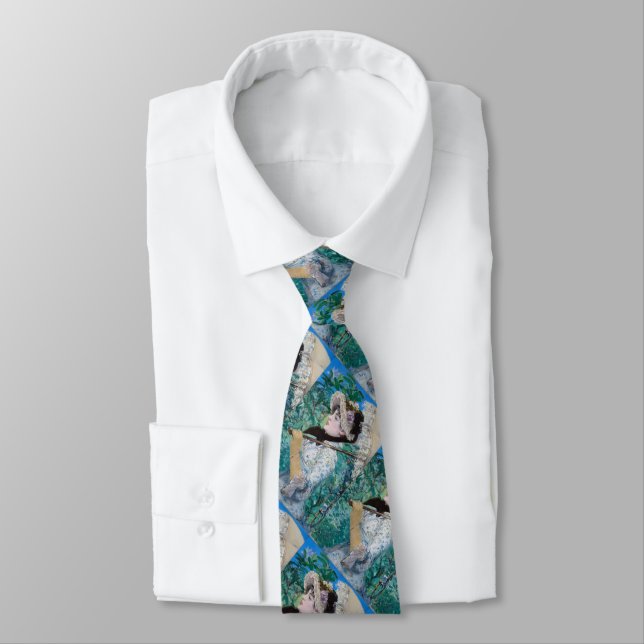 Cravate Le Printemps Manet Necktie Peinture Beaux-Arts (Attaché)