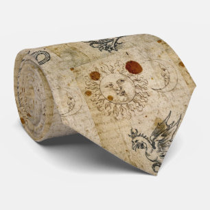 CRAVATE LE SOLEIL, LA LUNE ET L'ANCIEN PARCHEMENT BASILISQ