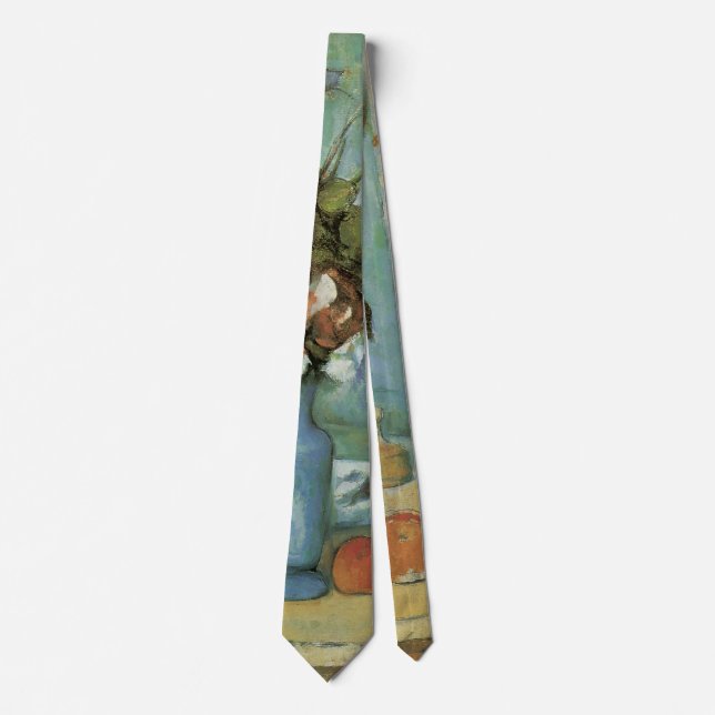 Cravate Le Vase bleu (Fleurs et Fruits) de Paul Cézanne (Devant)