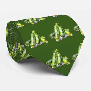Cravate Légume motif cool carrelé au concombre