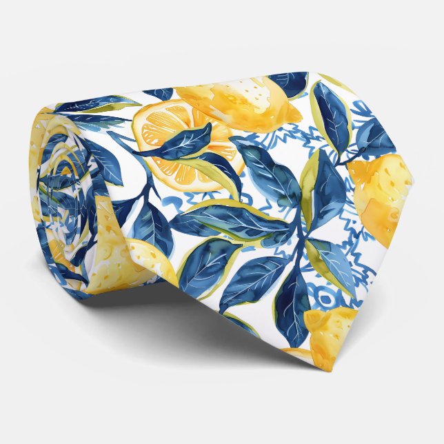 Cravate Lemon Pattern Men's Necktie  (Roulé)