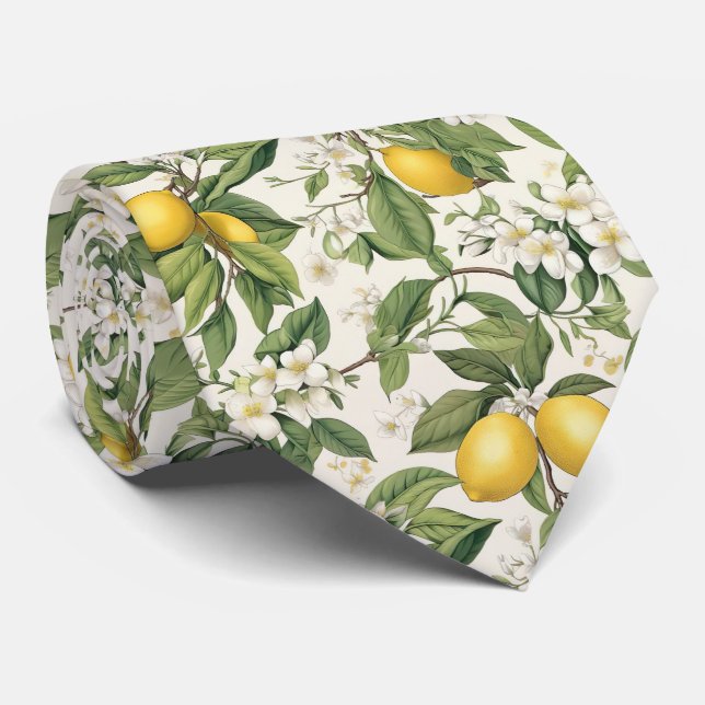 Cravate Lemon Pattern Men's Necktie  (Roulé)