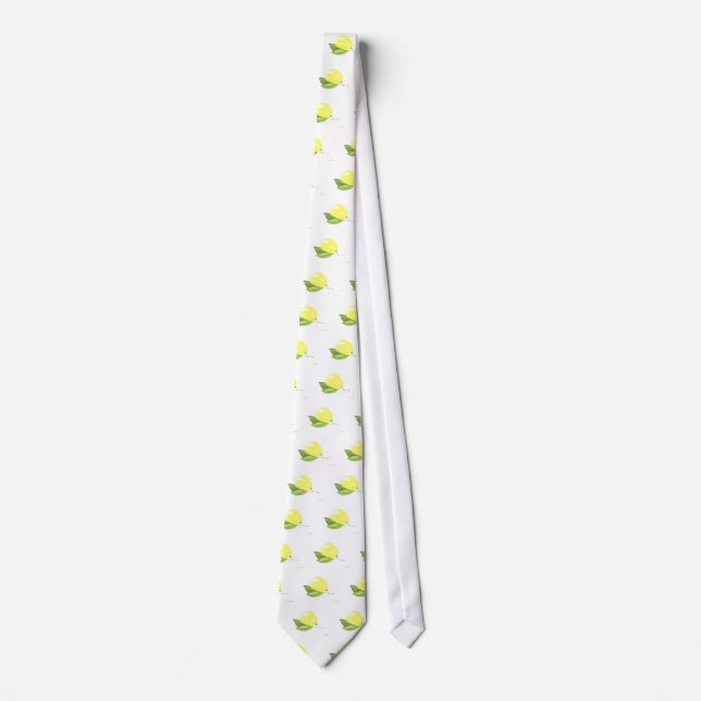 Cravate Lemon yellow fruit Citrus Watercolor Pattern Men (Devant)