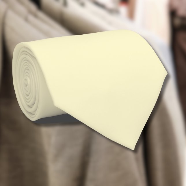 Cravate Lémonade Jaune Couleur Solide | Classic Elegant (Créateur téléchargé)