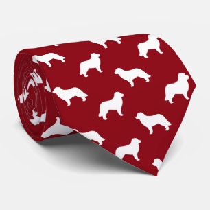 Cravate Leonberger Chien race Silhouettes Motif Rouge