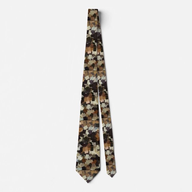 Cravate Leopard Style Brown Black Square (Devant)