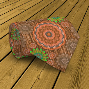 Cravate Les fibres de dispersion pluvieuse orangée texturé