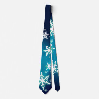 Cravate Les Flammes De Neige Sur Le Bleu