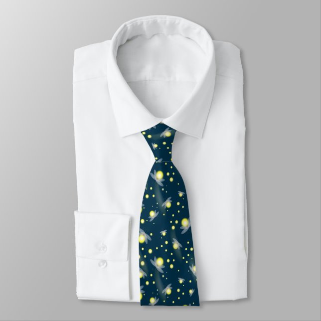 Cravate Les lucioles éthérées à la Motif de nuit (Attaché)