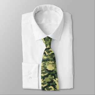 Cravate Les militaires verts de jungle camouflent la copie