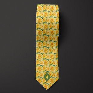 Cravate Les nuances de Cubisme Jaune Roses