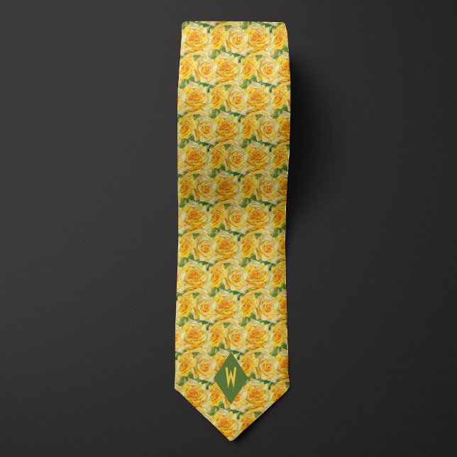 Cravate Les nuances de Cubisme Jaune Roses (Créateur téléchargé)