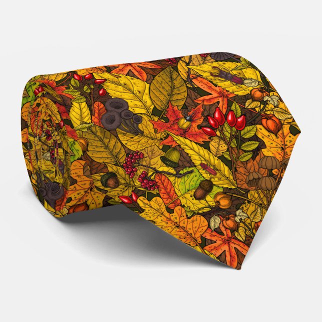 Cravate Les trésors d'automne (Roulé)