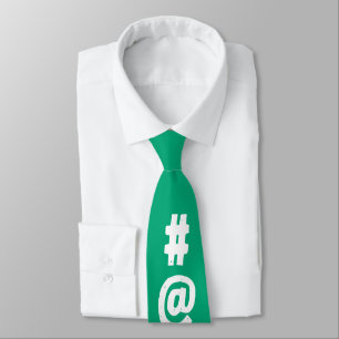 Cravate Lettres aléatoires amusantes uniques Modernes vert