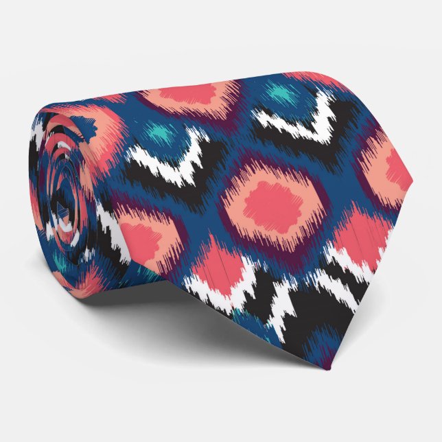 Cravate Lever de soleil Ikat (Roulé)