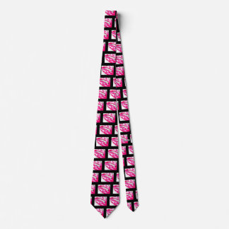 Cravate Lèvres chaudes rose/noir