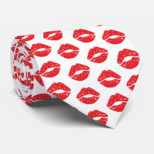 Cravate Lèvres Rouges, Rouge À Lèvres, Baiser, Motif Des L