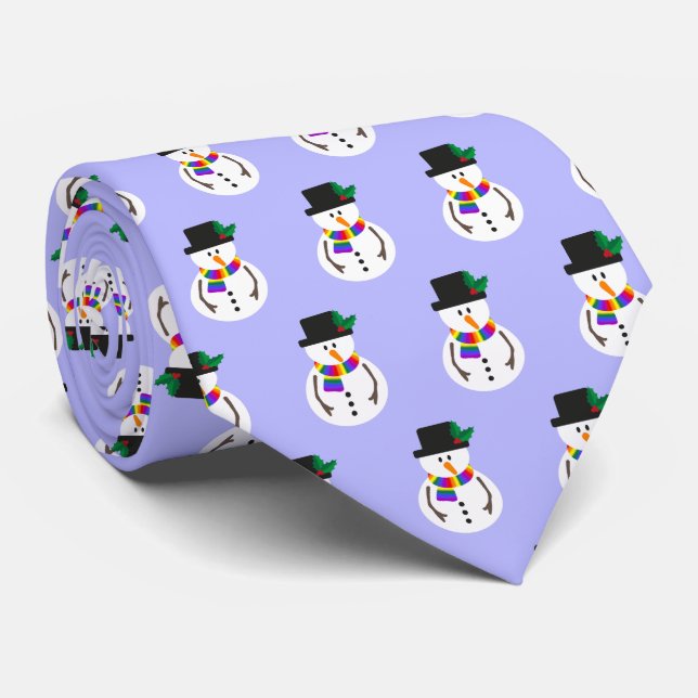 Cravate LGBT+ Pride Snowman Tie (Roulé)