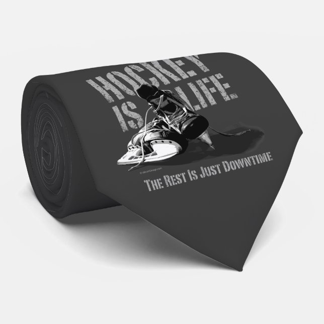 Cravate L'hockey est la vie (Roulé)