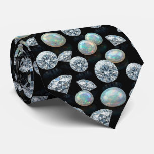 Cravate L'Homme Luxe Nœud Papillon Diamant Opale