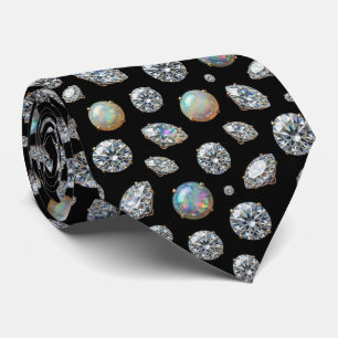 Cravate L'Homme Luxe Nœud Papillon Diamant Opale