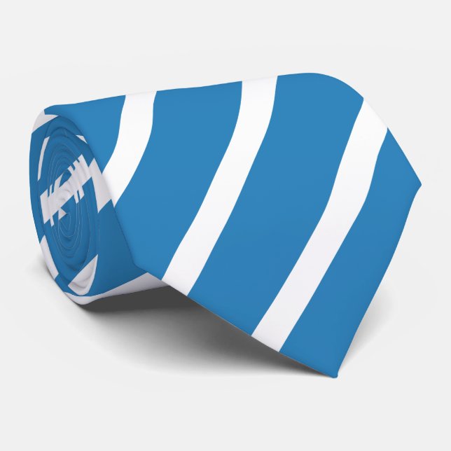 Cravate Lichtblau gestreift Krawatte (Roulé)