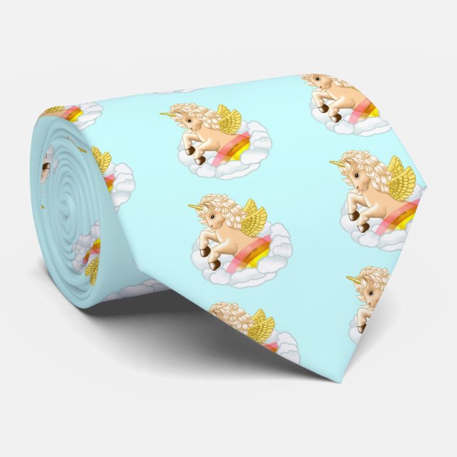 Cravate Licorne Arc-en-Ciel Bébé (Roulé)