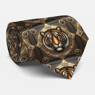 Cravate Lien Tigre Féroce Mode Masculine pour Hommes