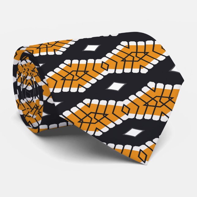 Cravate Lien tribal Grid Tie  (Roulé)