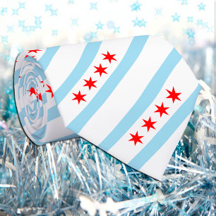 Cravate Liens patriotiques de Chicago, élégant drapeau de