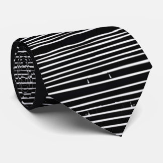 Cravate Lignes d'étoile noir et blanc graphiques uniques