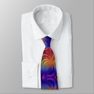 Cravate Lignes multicolores abstraites, art de boucles qua