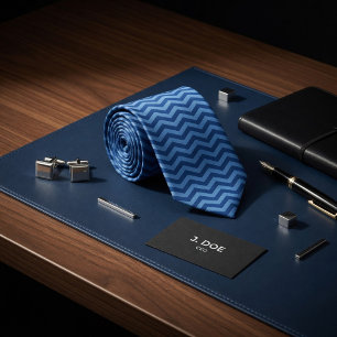 Cravate Lignes ondulées bleues