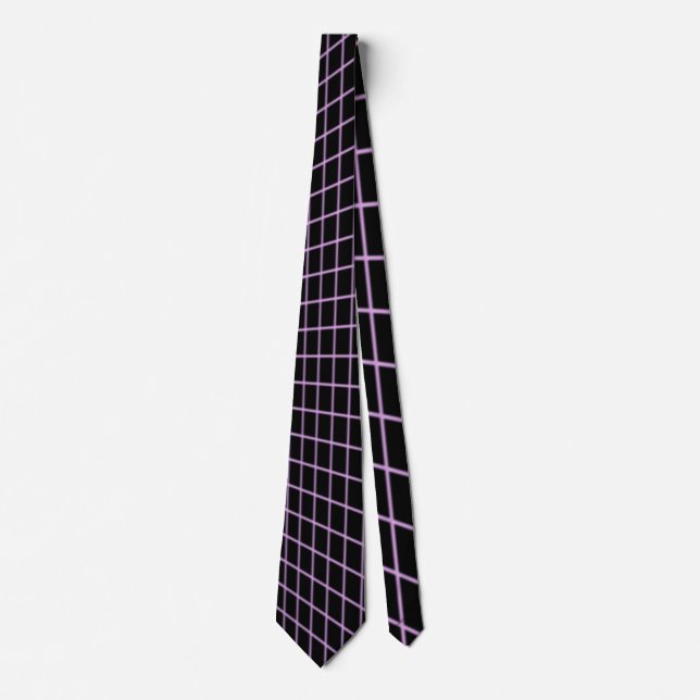 Cravate Lilac Glow Grid Neck Tie (Devant)