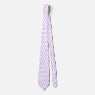 Cravate Lilac motif de diamants violet et blanc