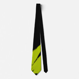 Cravate Lime Brush Modern Black Background