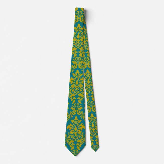 Cravate Lime Damask (Devant)